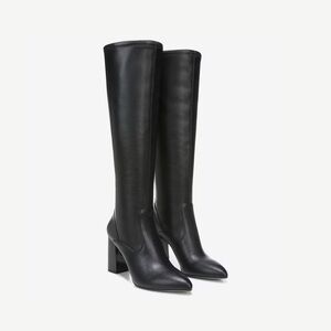 Franco Sarto Katherine Wide Calf Knee High Boot - Black Faux Leather - Size 10